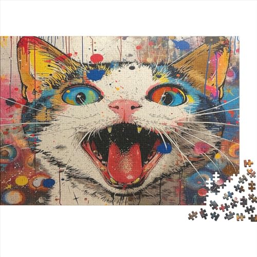 Cute Kat Puzzlespiel 1000 Teile Puzzles Für Erwachsene Lernspiel Herausforderung Spielzeug 1000 Teile Puzzles Für Erwachsene Kinder Erwachsenen Puzzlespiel Puzzel 1000pcs (75x50cm) von BJLZGUDFV