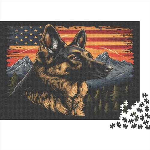 Deutscher Schäferhund Hund Puzzlespiel 1000 Teile Jigsaw Puzzle 1000 Puzzle FüR Erwachsene Kinder Senioren Erwachsenen Puzzlespiel Puzzel 1000pcs (75x50cm) von BJLZGUDFV