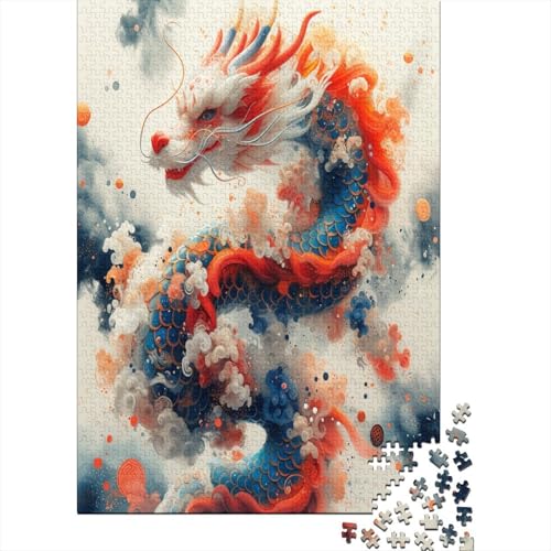 Dragon Puzzle 1000 Teile für Erwachsene Holzpuzzle 1000 Teile für Erwachsene Puzzlespiel Dekoration Puzzle 1000 Teile (75 x 50 cm) von BJLZGUDFV