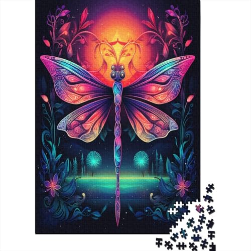 Dragonfly Klassisches Puzzle 1000 Teile für Erwachsene, Jigsaw Puzzles Kinder, Puzzle Dekompressionsspielzeug Intellektuell Pädagogisch Lustig Spiel für Familien 1000 Stück (75 x 50 cm) von BJLZGUDFV