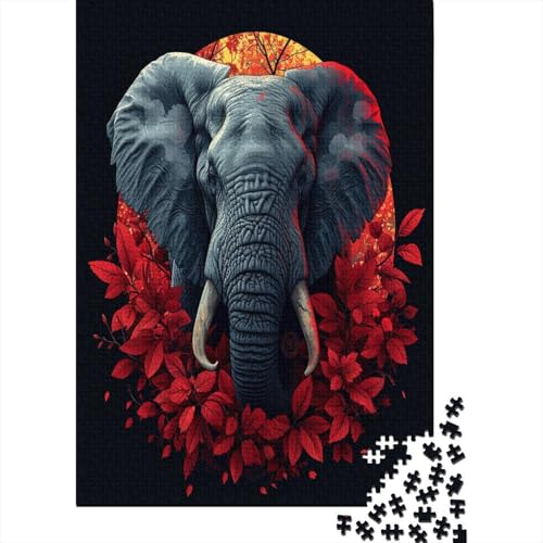 Elephant Puzzle 1000 Teile für Erwachsene Holzpuzzle 1000 Teile für Erwachsene Puzzlespiel Puzzlespiel Wohnkultur 1000 Stück (75 x 50 cm) von BJLZGUDFV