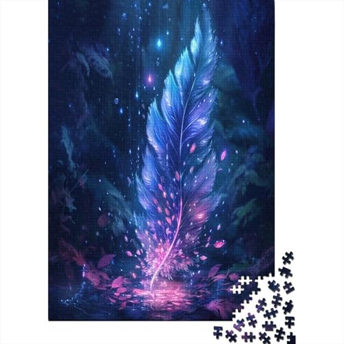 Feather Puzzle für Erwachsene 1000 Teile Holzpuzzle 1000 Teile Spiele Puzzle Dekoration für Zuhause Puzzle Geschenke für Jungen und Mädchen Erwachsene 1000 Stück (75 x 50 cm) von BJLZGUDFV