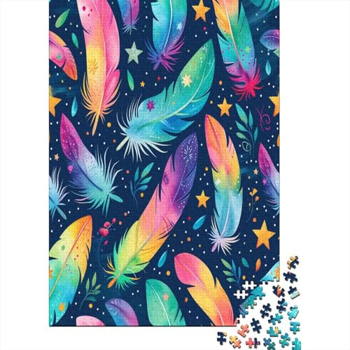 Feather Puzzle mit 1000 Teilen Puzzle für Erwachsene Unmögliche Puzzles Geschicklichkeitsspiel Für Die ganze Familie Dekoration Holzpuzzle 1000 Teile (75 x 50 cm) von BJLZGUDFV