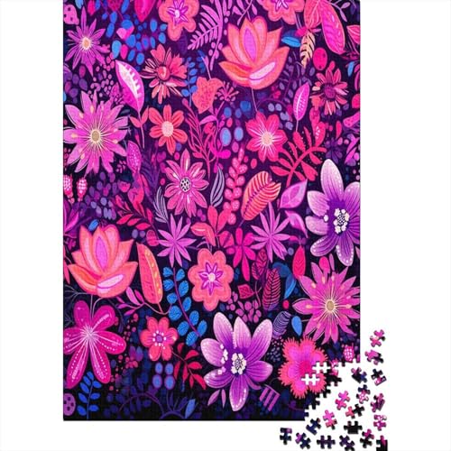 Flowers Puzzle 1000 Teile Lernspiele Puzzle 1000 Teile für Erwachsene Puzzle Unmögliches intelligentes Puzzle für Geschenk alle Erwachsene 1000 Stück (75 x 50 cm) von BJLZGUDFV