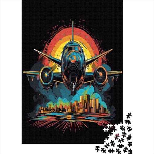 Flugzeug Puzzle 1000 Teile für Erwachsene Holzpuzzle 1000 Teile für Erwachsene Puzzlespiel Dekoration Puzzle 1000 Teile (75 x 50 cm) von BJLZGUDFV