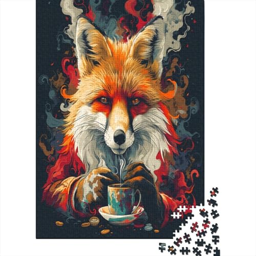 Fox Jigsaw Puzzle mit 1000 Teilen für Heimdekorationen, Lernspiel für Zuhause und Erwachsene, 1000 Teile, 1000 Teile (75 x 50 cm) von BJLZGUDFV