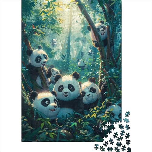 Giant Panda 1000 Stück Erwachsene Puzzle Spiele Entspannung und Intelligenz Nachhaltiges Holzpuzzle für Familienspiel Geschenk für Liebe und Freund Nachhaltig 1000 Stück (75 x 50 cm) von BJLZGUDFV