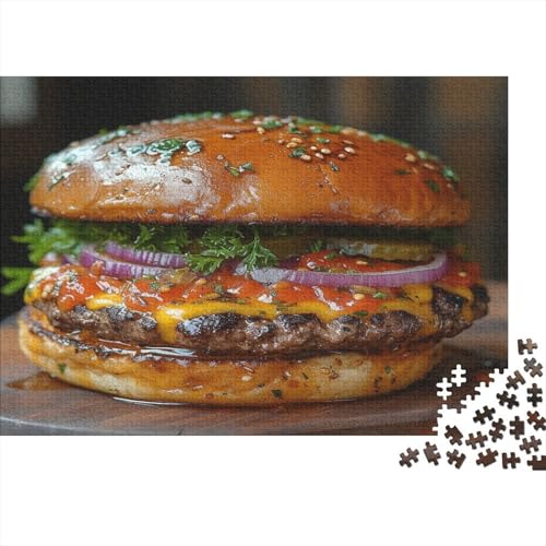 Hamburger Puzzle 1000 Teile,Puzzle Für Erwachsene, Impossible Puzzle,Puzzle Farbenfrohes Legespiel,GesKükenlichkeitsspiel Für Die Ganze Familie Puzzel 1000pcs (75x50cm) von BJLZGUDFV