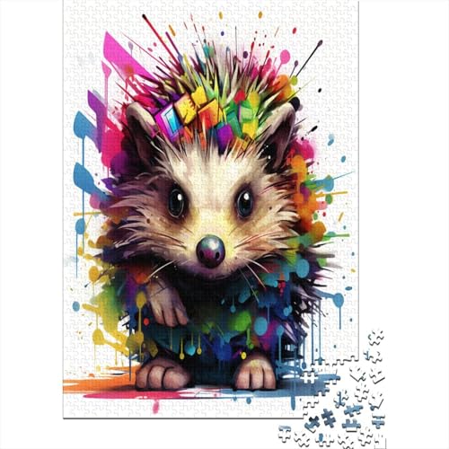 Hedgehog Puzzle 1000 Teile für Erwachsene Holzpuzzle 1000 Teile für Erwachsene Puzzlespiel Wohnkultur Puzzle 1000 Teile (75 x 50 cm) von BJLZGUDFV