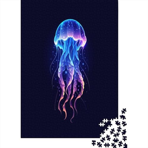 Jellyfish Puzzles 1000 Teile, Jigsaw Puzzle für Erwachsene, Puzzle - Hochwertiger Druck, 1000 Stück (75 x 50 cm) von BJLZGUDFV