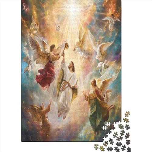 Jesus 1000 Stück Erwachsene Puzzle Spiele Entspannung und Intelligenz Nachhaltiges Holzpuzzle für Familienspiel Geschenk Für Liebe Und Freund Nachhaltig 1000 Stück (75 x 50 cm) von BJLZGUDFV