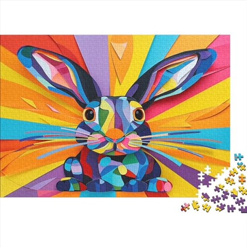 Kaninchen 1000 Teile Puzzle Für Erwachsene, Hochwertige Recycelbare MateriAußerirdische Und Druck Puzzlespiel, Familienspiel, Geschenk Für Liebhaber Oder Freunde Puzzel 1000pcs (75x50cm) von BJLZGUDFV