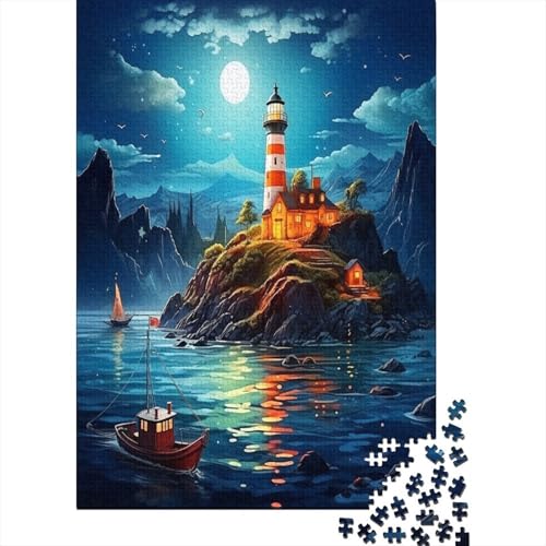 Leuchtturm 1000 Teile, Impossible Puzzle,GesKükenlichkeitsspiel Für Die Ganze Familie, Erwachsenenpuzzle Ab 14 Jahren Puzzel 1000pcs (75x50cm) von BJLZGUDFV