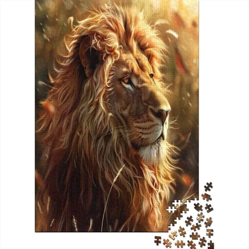 Lion Puzzle für Erwachsene Puzzle 1000 Teile für Erwachsene anspruchsvolles Puzzlespiel Ganzes Puzzlespiel für Frauen, Geschenke für Männer 1000 Stück (75 x 50 cm) von BJLZGUDFV