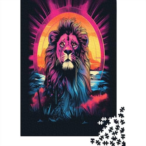 Lion Puzzle mit 1000 Teilen, Lernspiele, 1000 Teile für Erwachsene, Puzzle, intelligentes Puzzle, Geschenk für alle Erwachsene, 1000 Stück (75 x 50 cm) von BJLZGUDFV