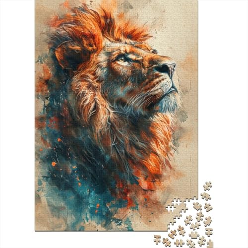 Lion Puzzles, Puzzle 1000 Teile, Puzzle für Erwachsene, Puzzle - Hochwertiger Druck, 1000 Stück (75 x 50 cm) von BJLZGUDFV