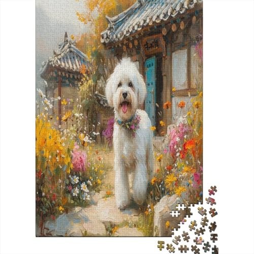 Maltese Dog Puzzle 1000 Teile Puzzle Für Erwachsene Unmögliche Puzzles Geschicklichkeitsspiel Für Die ganze Familie Dekoration Holzpuzzle 1000 Teile (75x50cm) von BJLZGUDFV