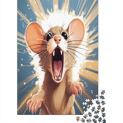 Maus Puzzle für Erwachsene Holzpuzzle 1000 Teile Entspannendes Puzzle Geschenk Für Erwachsene Puzzle 1000 Teile Puzzlespiel Wohnkultur 1000 Stück (75 x 50 cm) von BJLZGUDFV