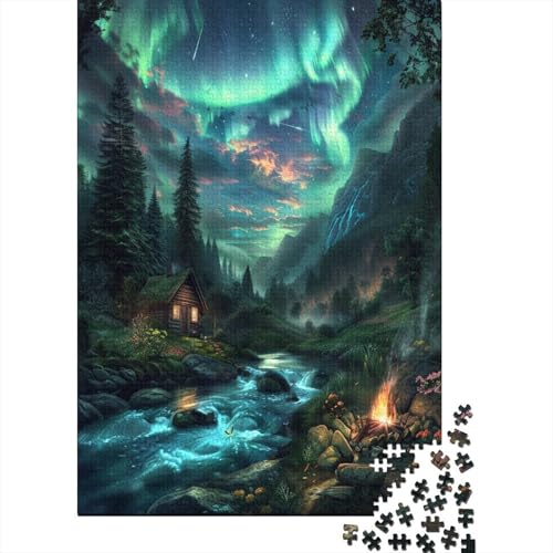 Mountain Cottage Puzzle 1000 Teile für Erwachsene Holzpuzzle 1000 Teile für Erwachsene Puzzlespiel Dekoration Puzzle 1000 Teile (75 x 50 cm) von BJLZGUDFV