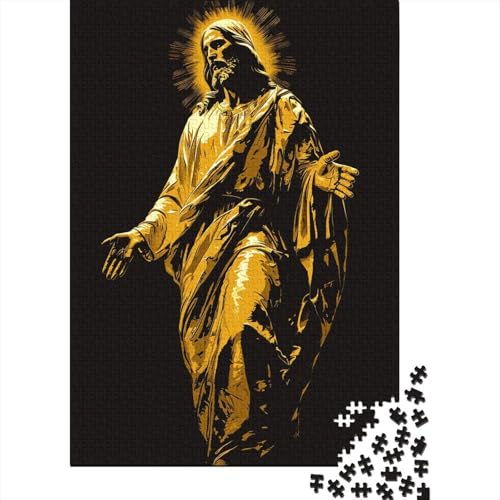 Mythical Jesus Puzzle für Erwachsene, 1000 Teile, anspruchsvolle Puzzlespiele, Rätsel, Geschenkidee für Erwachsene, Wanddekoration des Rahmens, 1000 Stück (75 x 50 cm) von BJLZGUDFV