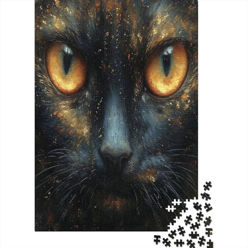 Painted Cat Puzzle 1000 Teile Puzzle Für Erwachsene Unmögliche Puzzles Geschicklichkeitsspiel Für Die ganze Familie Dekoration Holzpuzzle 1000 Teile (75x50cm) von BJLZGUDFV