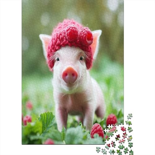 Piglet Puzzle mit 1000 Teilen für Erwachsene, unmögliches Geschicklichkeitsspiel für die ganze Familie, anspruchsvolle Puzzlespiele, tolles Geschenk für Erwachsene, 1000 Stück (75 x 50 cm) von BJLZGUDFV