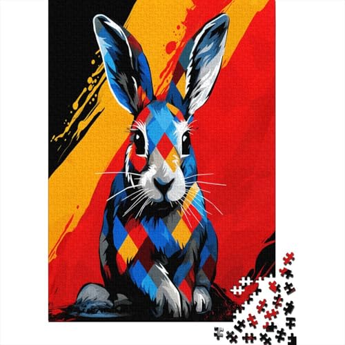 Rabbit Puzzle 1000 Teile Puzzle 1000 Teile für Erwachsene Pädagogisches Puzzle anspruchsvolles Spiel für Erwachsene Wohnkultur 1000 Stück (75 x 50 cm) von BJLZGUDFV