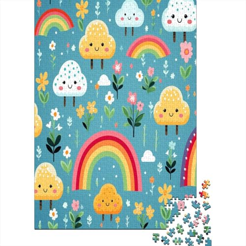 Rainbow Puzzle 1000 Teile für Erwachsene Holzpuzzle 1000 Teile für Erwachsene Puzzlespiel Dekoration Puzzle 1000 Teile (75 x 50 cm) von BJLZGUDFV