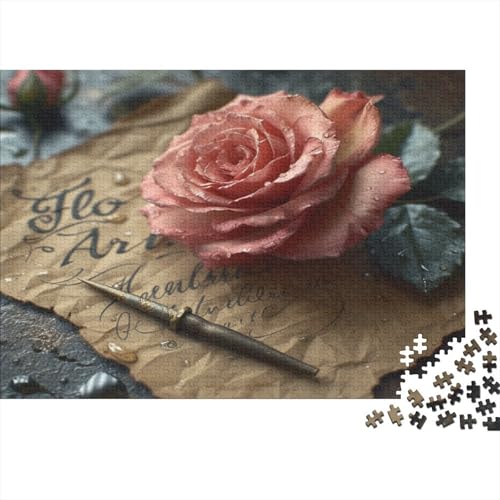 Rose Puzzlespiel 1000 Teile Puzzle Für Erwachsene Und Kinder Ab 14 Jahren, Puzzle-Motiv Erwachsenen Puzzlespiel Puzzel 1000pcs (75x50cm) von BJLZGUDFV