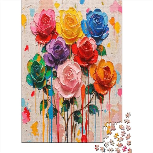 Rose Puzzlespiel 1000 Teile Puzzles Für Erwachsene Lernspiel Herausforderung Spielzeug 1000 Teile Puzzles Für Erwachsene Kinder Erwachsenen Puzzlespiel Puzzel 1000pcs (75x50cm) von BJLZGUDFV