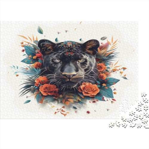 Schwarzer Panther Puzzlespiel 1000 Teile Erwachsene -Puzzle 1000 Stück Spiel Puzzles Für Erwachsene Kinder Puzzle Erwachsenen Puzzlespiel Puzzel 1000pcs (75x50cm) von BJLZGUDFV