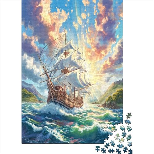 Segelboots Puzzlespiel 1000 Teile Puzzles Für Erwachsene Lernspiel Herausforderung Spielzeug 1000 Teile Puzzles Für Erwachsene Kinder Erwachsenen Puzzlespiel Puzzel 1000pcs (75x50cm) von BJLZGUDFV