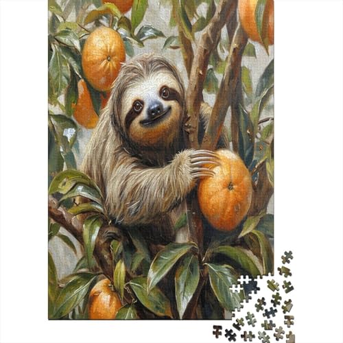 Sloth Puzzle für Erwachsene 1000 Teile Holzpuzzle 1000 Teile Spiele Puzzle Dekoration für Zuhause Puzzle Geschenke für Jungen und Mädchen Erwachsene 1000 Stück (75 x 50 cm) von BJLZGUDFV