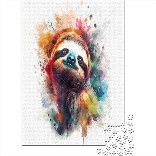 Sloth Puzzle mit 1000 Teilen für Erwachsene, unmöglich, Geschicklichkeitsspiel für die ganze Familie, anspruchsvolle Puzzlespiele, tolles Geschenk für Erwachsene, 1000 Stück (75 x 50 cm) von BJLZGUDFV