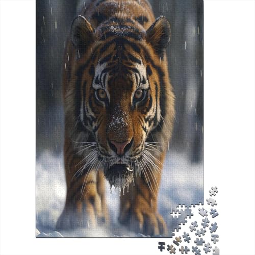 Tiger Puzzlespiel 1000 Teile Erwachsene -Puzzle 1000 Stück Spiel Puzzles Für Erwachsene Kinder Puzzle Erwachsenen Puzzlespiel Puzzel 1000pcs (75x50cm) von BJLZGUDFV