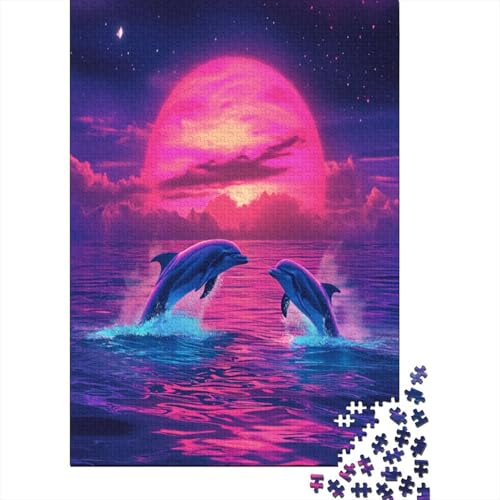 Whale Jigsaw Puzzle mit 1000 Teilen für Heimdekoration, Lernspiel für Zuhause und Erwachsene, 1000 Teile, 1000 Teile (75 x 50 cm) von BJLZGUDFV