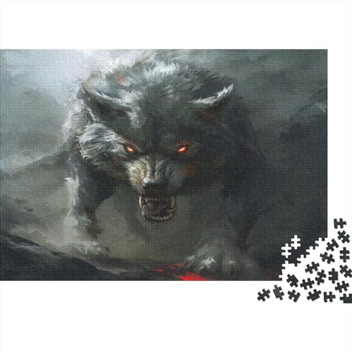 Wolf Puzzle 1000 Teile,Puzzle Für Erwachsene, Impossible Puzzle,Puzzle 1000 Puzzle Home DekoRatteion Puzzle,Erwachsenenpuzzle Puzzel 1000pcs (75x50cm) von BJLZGUDFV