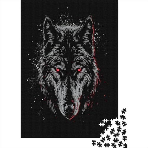 Wolf Puzzle mit 1000 Teilen Puzzle für Erwachsene Unmögliche Puzzles Geschicklichkeitsspiel Für Die ganze Familie Dekoration Holzpuzzle 1000 Teile (75 x 50 cm) von BJLZGUDFV