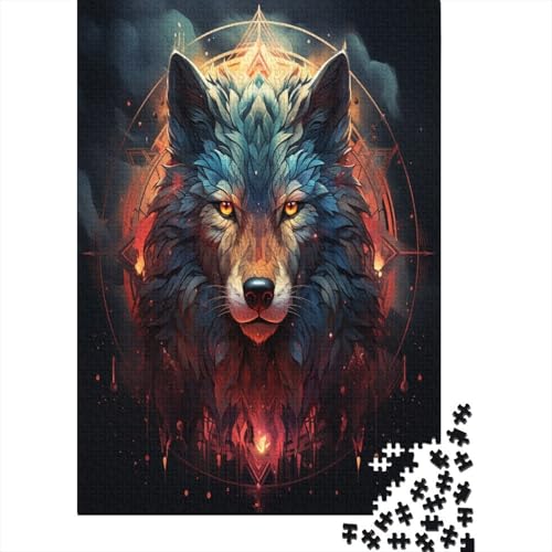 Wolf Puzzle mit 1000 Teilen Puzzle für Erwachsene Unmögliche Puzzles Geschicklichkeitsspiel Für Die ganze Familie Dekoration Holzpuzzle 1000 Teile (75 x 50 cm) von BJLZGUDFV