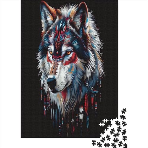 Wolf Puzzle mit 1000 Teilen für Erwachsene, unmöglich, Geschicklichkeitsspiel für die ganze Familie, anspruchsvolle Puzzlespiele, tolles Geschenk für Erwachsene, 1000 Stück (75 x 50 cm) von BJLZGUDFV