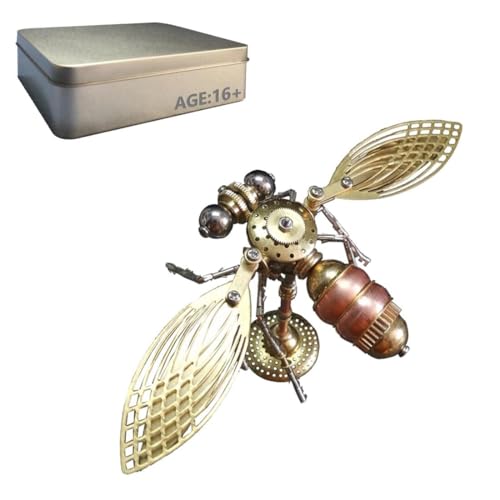 3D-Insekten-Puzzle-Modellbausatz, kleine Fliege, Steampunk, mechanisch, DIY, Zusammenbauen, Insekten-Metallhandwerk, tolles Geschenk für Kinder und Erwachsene, 7,5 x 11,5 x 7 cm (kleine Fliege) von BJMAND