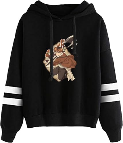 Frieren Beyond Journey's End Hoodie Frieren Langarm Big Pocket Hoodie Loose Outerwear Hoodie mit Frieren Himmel Muster (Typ 5, XL) von BJMAND