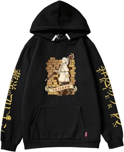 Frieren Beyond Journey's End Hoodie Frieren Langarm Big Pocket Hoodie Lose Oberbekleidung Hoodie mit Frieren Himmel Muster (Typ 3, L) von BJMAND