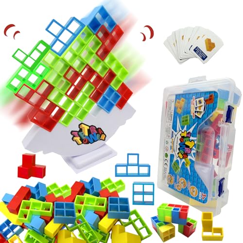 BJPERFMS Tetra Tower Spiel Erwachsene Kinder, Team Tower-Spiel, Tetra Tower Stapelspiel, Team-Turm-Spiel, Balance Spiel, Tower Game, Stacking Game, Games Creative Stack Attack Toy Party Game Gift von BJPERFMS