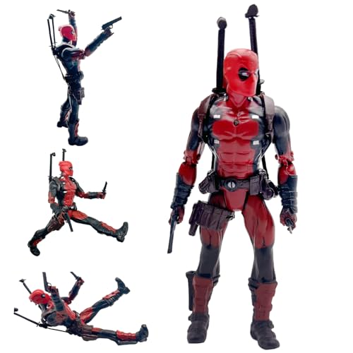 Deadp00l Figur, Deadp00l Action Figures, Superhelden Figuren, Superhero Figuren Deadp00l Statue, Deadp00l Ornaments Figuren, PVC Actionfiguren for Collection Decoration, Birthday Gift von BJPERFMS