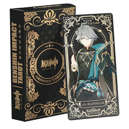 Genshin Impact Tarotkarte Spiel, 56PCS Genshin Impact Karten, Genshin Impact Furina Card, Genshin Impact Card Game, Genshin Impact Periphere, Charaktere Hd Voller Satz, Geschenk für Spielfans von BJPERFMS