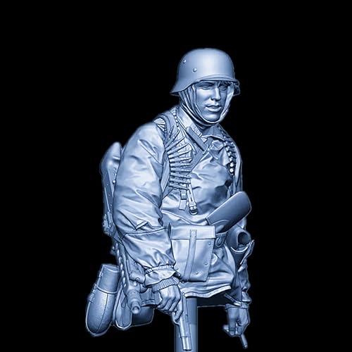 BJYCCAR 1/10 WWII German Soldier Resin Bust Model Kit Unbemaltes und unmontiertes Resin Modell //D7X5g1 von BJYCCAR