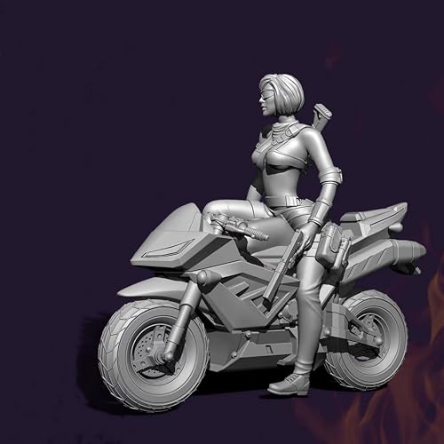 BJYCCAR 1/24 Motorrad Kommando Soldat Resin Bausatz Unbemaltes und unmontiertes Resin Modell (Inklusive Motorrad) // D9X2g3 von BJYCCAR