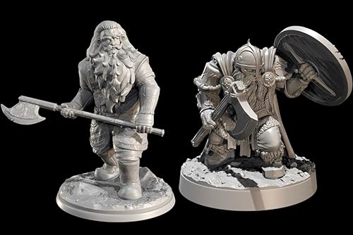 BJYCCAR 1/35 Ancient Tribal Dwarf Warrior Resin Soldier Kit Unbemaltes und unmontiertes Resin Modell (2 Figuren) //D7X8g1 von BJYCCAR