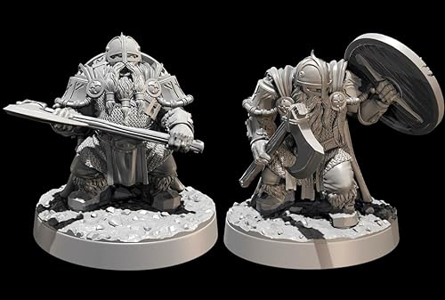 BJYCCAR 1/35 Ancient Tribal Dwarf Warrior Resin Soldier Kit Unbemaltes und unmontiertes Resin Modell (2 Figuren) //D7X8g2 von BJYCCAR